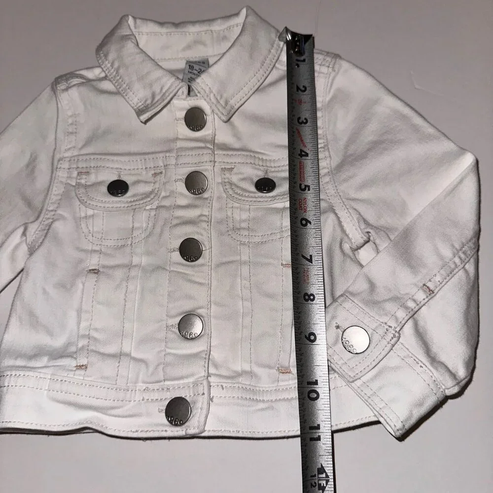 Baby Gap WHITE DENIM Girls Blue JEANS DENIM JACKET 18-24M